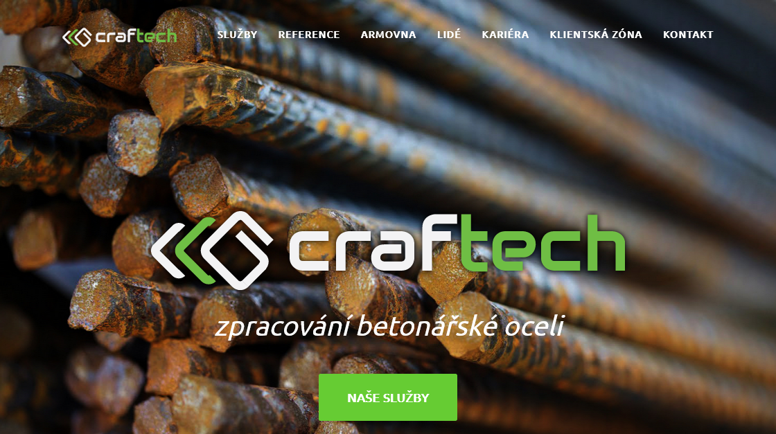 Webová prezentace společnosti Craftech s.r.o.